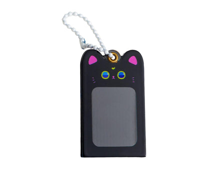 Photo Keychain Creative Acrylic Cartoon Cat Photo Frame Hanging Pendant for Daily Use-Black V1263-JX-2624