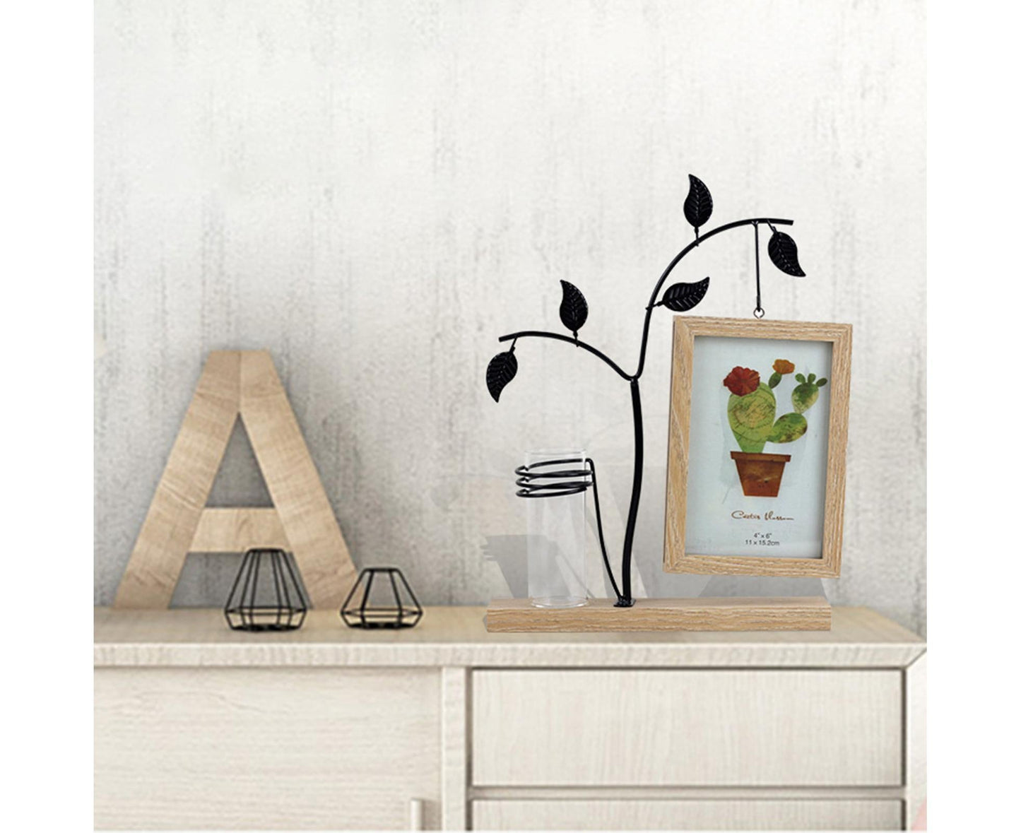 Picture Frame Double Sided Stable Base Smooth Edge High Strength Rustproof Decorative Burr Free Desktop Photo V1263-JX-2627