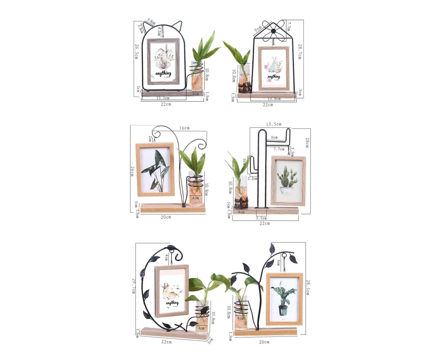 Picture Frame Double Sided Stable Base Smooth Edge High Strength Rustproof Decorative Burr Free Desktop Photo V1263-JX-2628