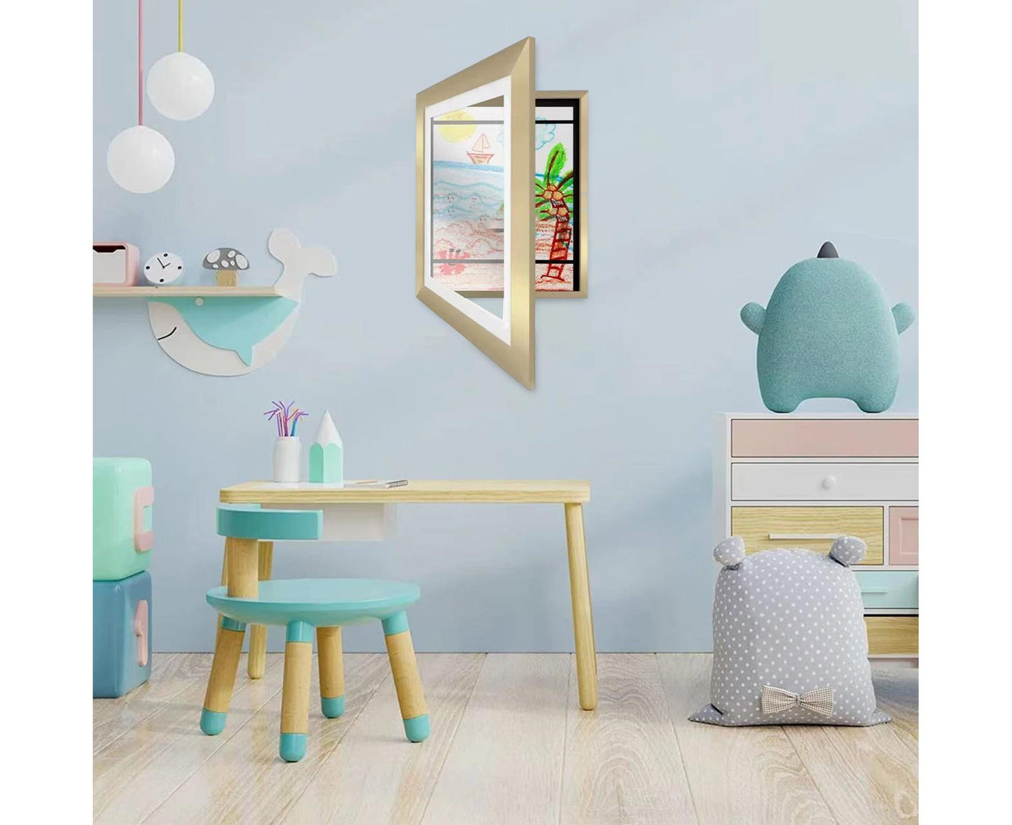 Picture Frame Front-Opening Shatter Resistant Decorative Changeable Not Easily Deformed Display Photo Easy to V1263-JX-2629