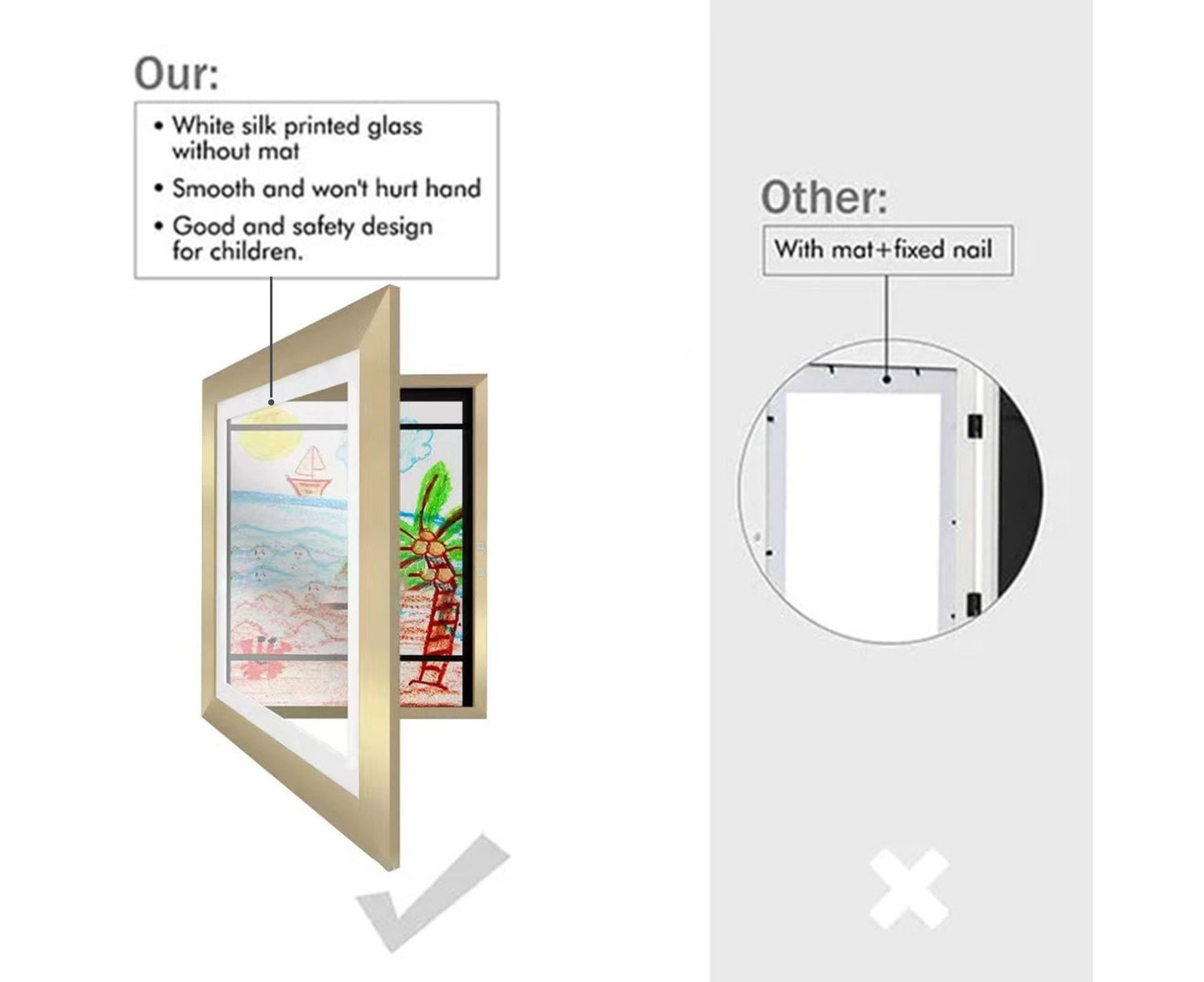 Picture Frame Front-Opening Shatter Resistant Decorative Changeable Not Easily Deformed Display Photo Easy to V1263-JX-2629