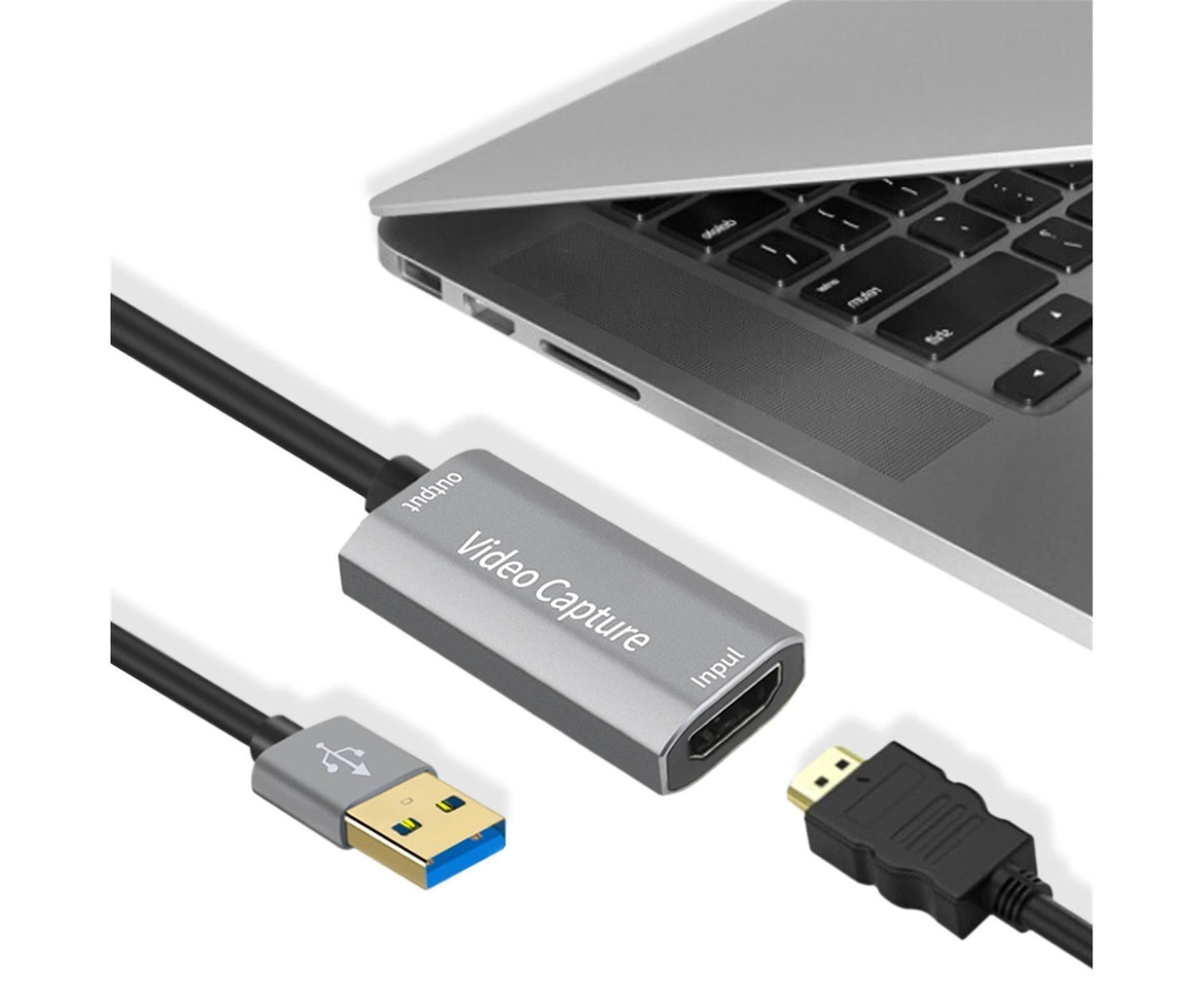 HDMI-compatible to USB Video Capture Card Game Camera Recorder Live Streaming Webcasting - Grey V1263-JX-263