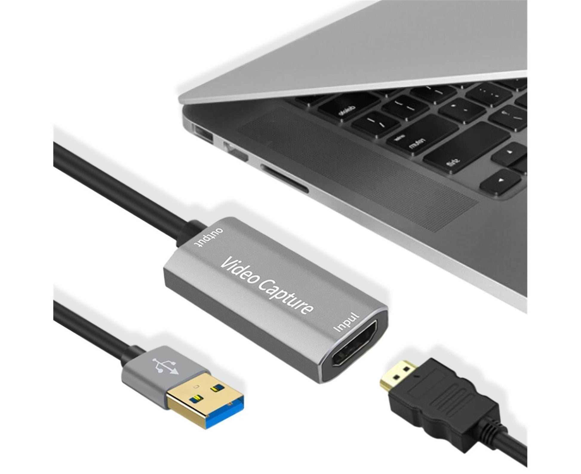 HDMI-compatible to USB Video Capture Card Game Camera Recorder Live Streaming Webcasting - Grey V1263-JX-263
