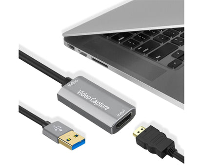 HDMI-compatible to USB Video Capture Card Game Camera Recorder Live Streaming Webcasting - Grey V1263-JX-263