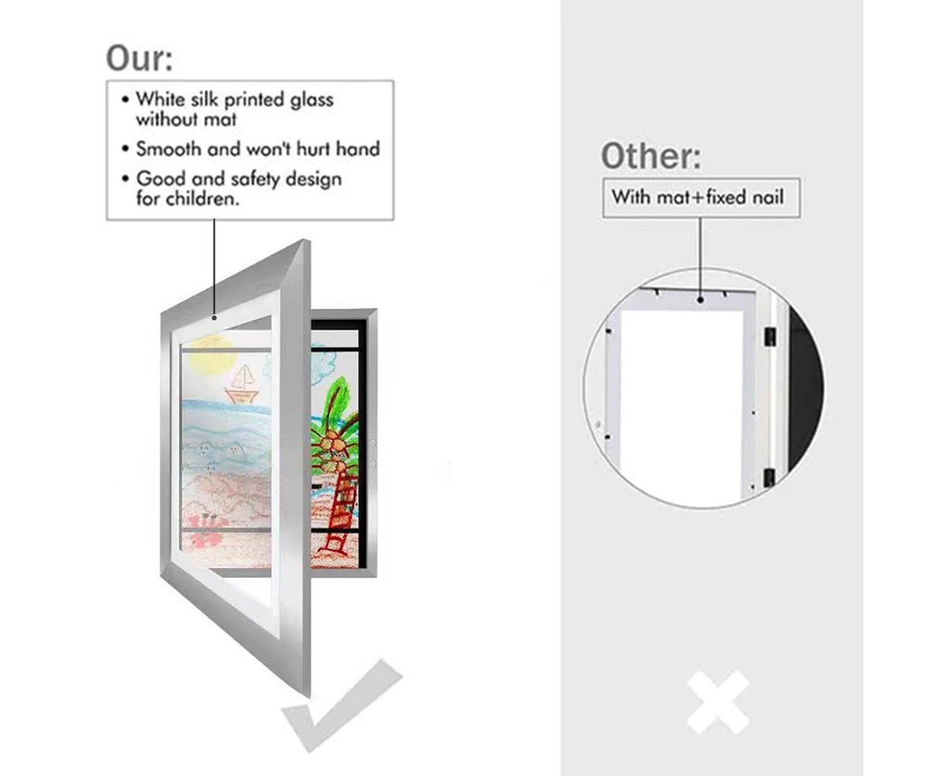 Picture Frame Front-Opening Shatter Resistant Decorative Changeable Not Easily Deformed Display Photo Easy to V1263-JX-2630