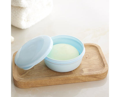 Portable Home Travel Round Plastic Bathroom Shower Soap Storage Seal Box Holder-Pink V1263-JX-2631