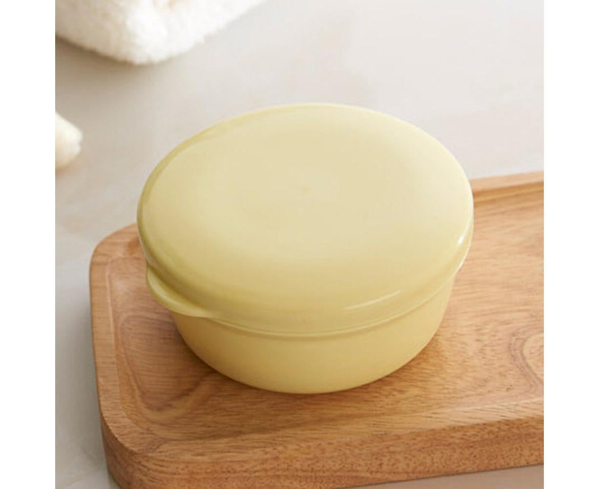 Portable Home Travel Round Plastic Bathroom Shower Soap Storage Seal Box Holder-Pink V1263-JX-2631