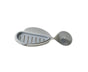 Punch Free Soap Tray Moisture-proof PP Whale Shape Wall Hanging Draining Soap Dish for Bathroom-Light Grey V1263-JX-2632