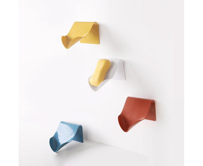 Seamless Wall-Mounted Hole-Free Soap Holder Bathroom Drainage Storage Rack Box-Yellow V1263-JX-2633