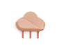 Selfdhesive Soap Box Hooked Cloud Shape Long Lasting Storage Shelf for Home-Red V1263-JX-2634