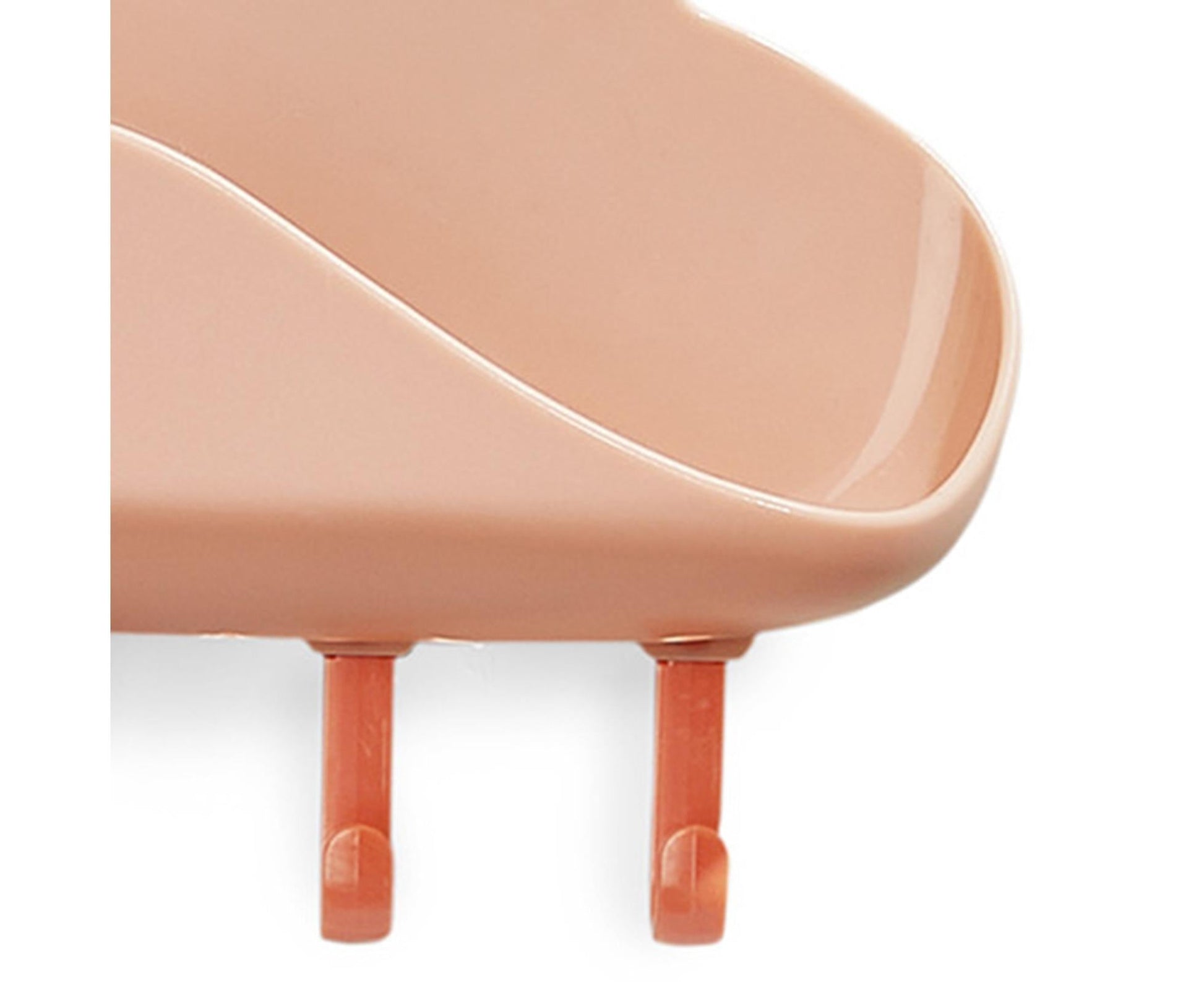 Selfdhesive Soap Box Hooked Cloud Shape Long Lasting Storage Shelf for Home-Red V1263-JX-2634