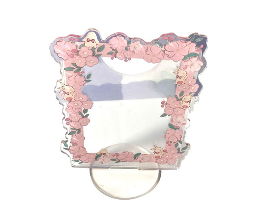 Sign Stand Ornament Irregular Wave Edge Acrylic Flower Pattern Surrounding 3 Inch Album Photocard Stand V1263-JX-2637