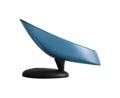 Soap Box Creative Shape Space-saving Plastic Rotatable Drain Soap Storage Holder Tray for Home-Blue V1263-JX-2638