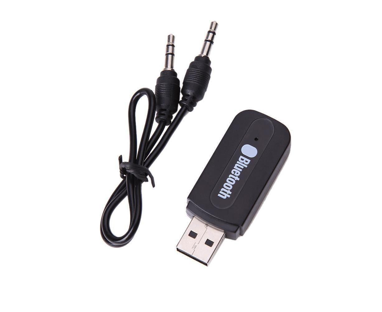 Mini 3.5mm Jack USB Wireless Bluetooth-compatible Audio Receiver Adapter for PC Speaker - Black V1263-JX-264