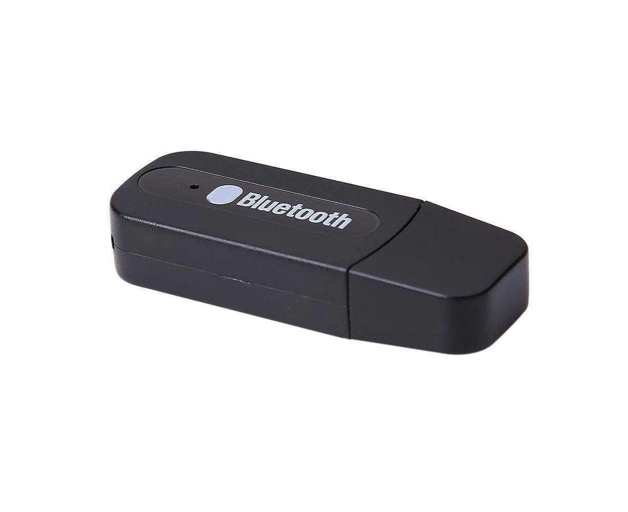 Mini 3.5mm Jack USB Wireless Bluetooth-compatible Audio Receiver Adapter for PC Speaker - Black V1263-JX-264