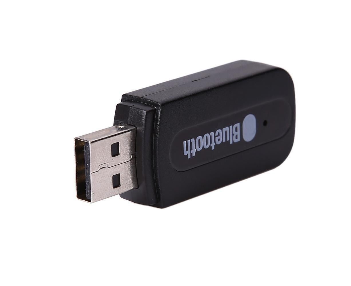 Mini 3.5mm Jack USB Wireless Bluetooth-compatible Audio Receiver Adapter for PC Speaker - Black V1263-JX-264