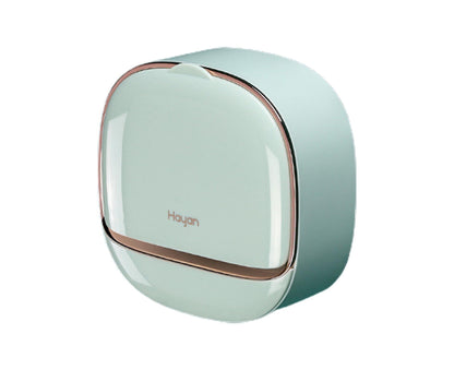 Soap Box Flip Cover Waterproof Dust-proof Wall-Mounted Soap Holder with Lid for Bathroom -Mint Green V1263-JX-2643