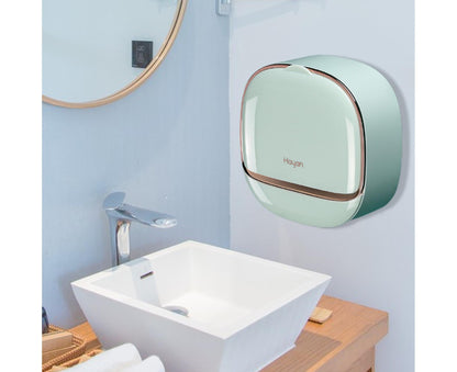 Soap Box Flip Cover Waterproof Dust-proof Wall-Mounted Soap Holder with Lid for Bathroom -Mint Green V1263-JX-2643