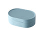 Soap Box Small Exquisite Simple Sealed Soap Case Solid Color Storage Box Bathroom Gadget for Home-Blue L V1263-JX-2649