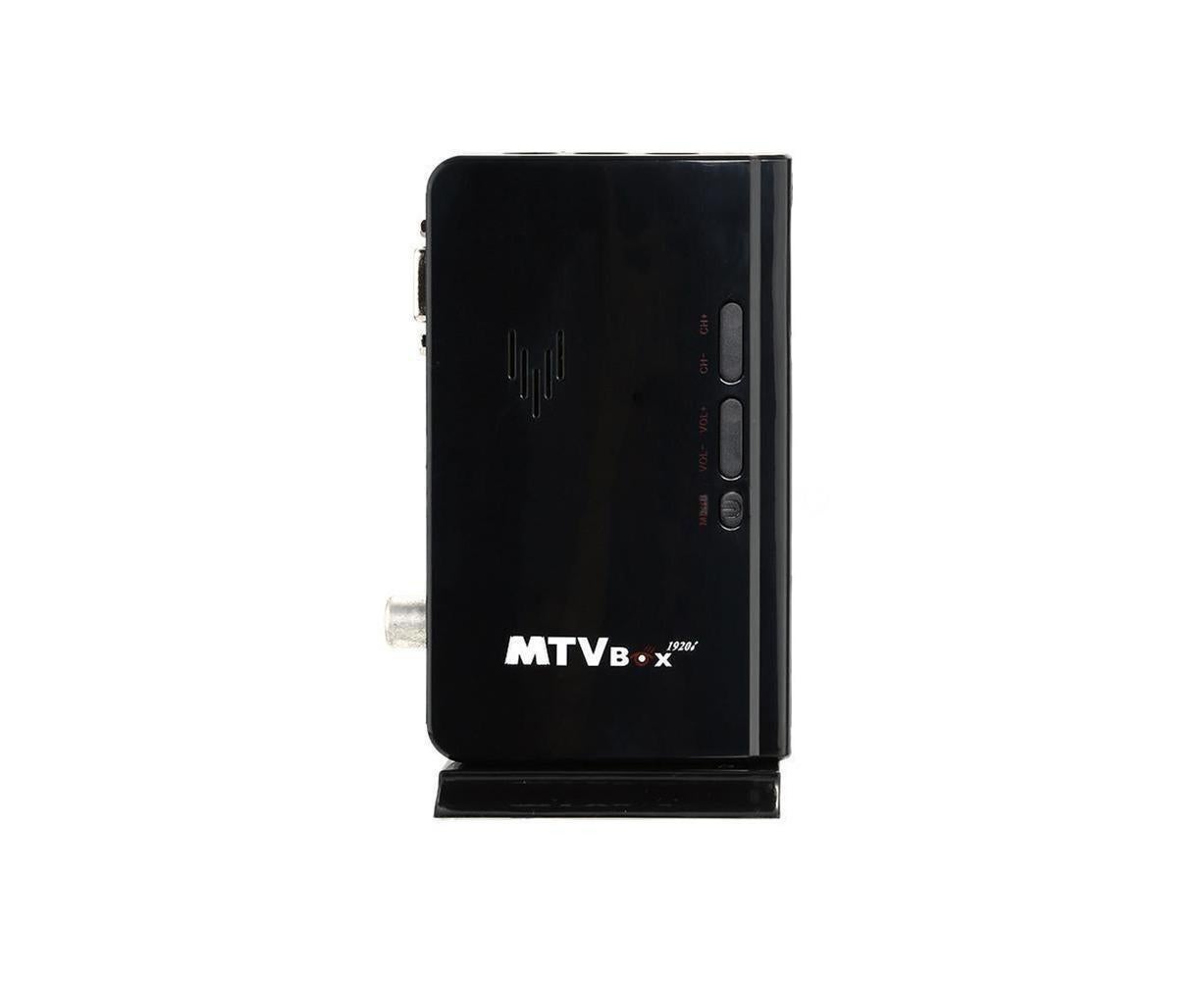 Mini TV Box Digital Computer RF AV to VGA HDTV Programs Tuner Receiver Monitor - Black V1263-JX-265
