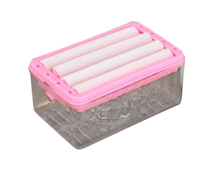 Soap Box with Bubbler Hands Free Transparent Detachable Easy to Clean Storage Plastic Roller Style Soap V1263-JX-2653