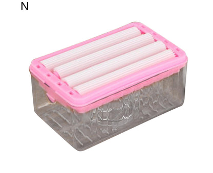 Soap Box with Bubbler Hands Free Transparent Detachable Easy to Clean Storage Plastic Roller Style Soap V1263-JX-2653