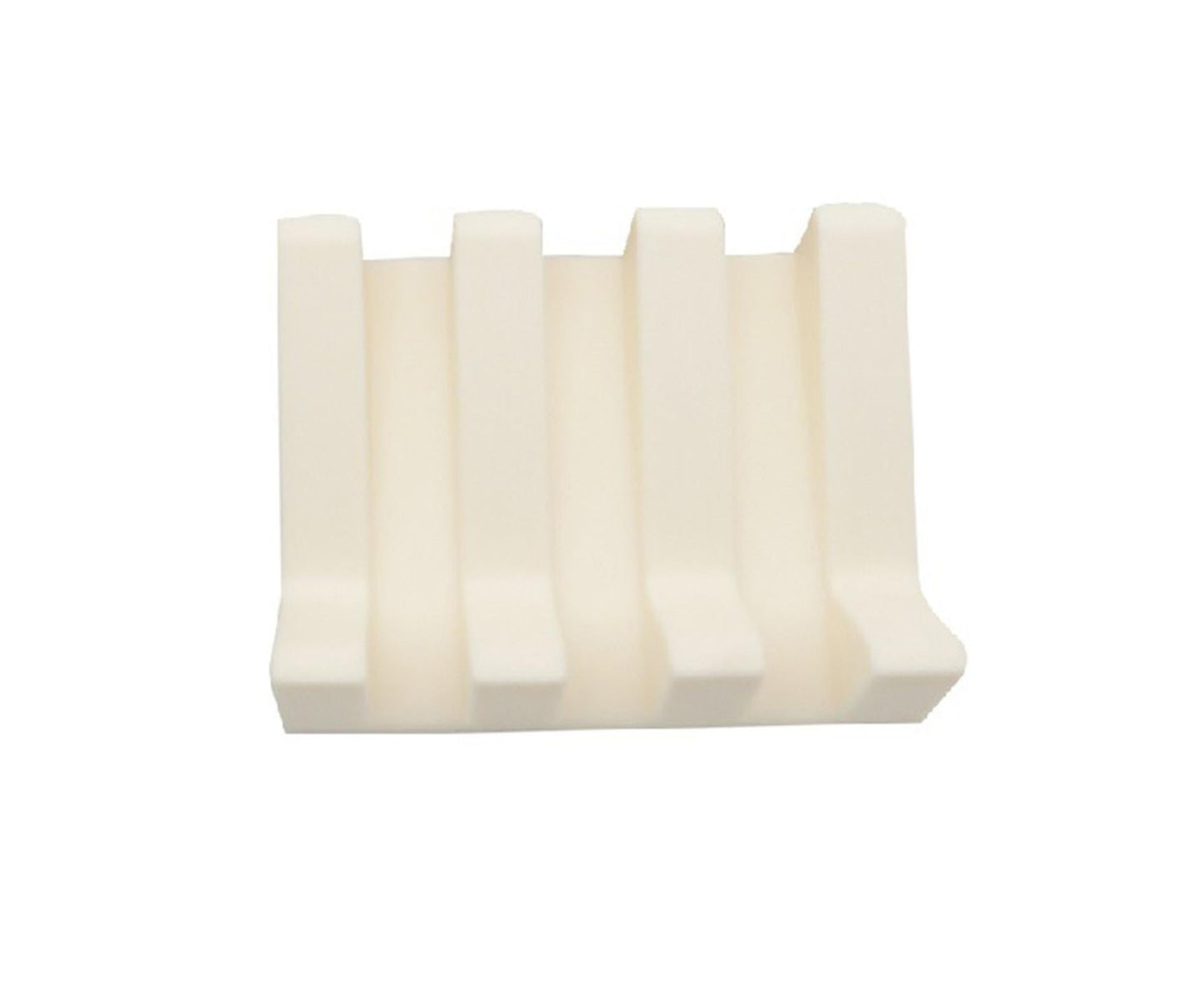 Soap Dish Easy Clean Self-draining Silicone Convenient Quick Drainage Soap Rack Toilet Supplies -Ivory V1263-JX-2657