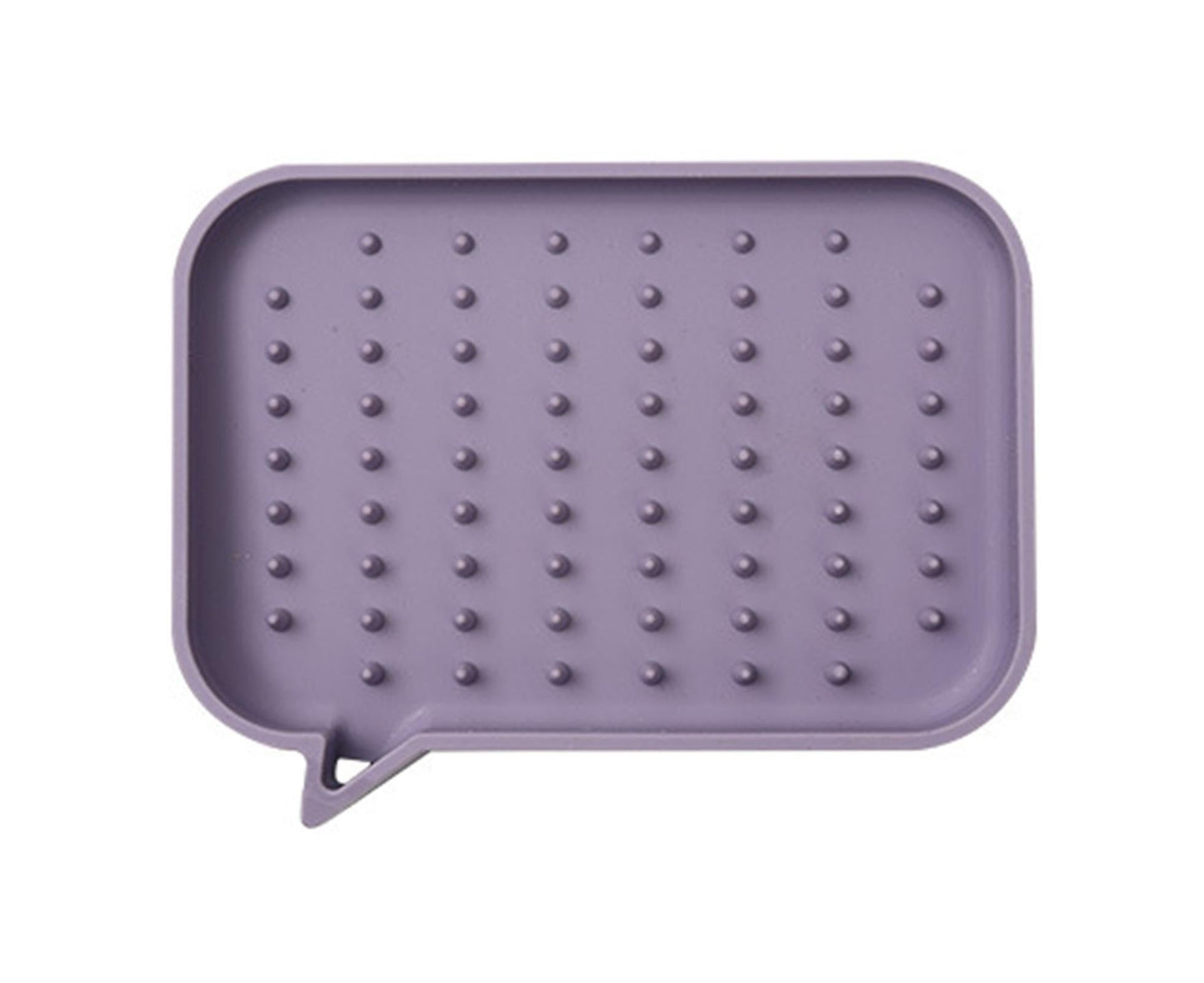 Soap Dish Rectangle Minimalist Silicone Tear-resistant Sponge Holder for Kitchen-Purple V1263-JX-2658