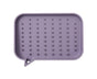 Soap Dish Rectangle Minimalist Silicone Tear-resistant Sponge Holder for Kitchen-Purple V1263-JX-2658