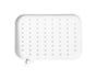 Soap Dish Rectangle Minimalist Silicone Tear-resistant Sponge Holder for Kitchen-White V1263-JX-2659