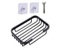 Soap Dish Self-draining Easy Installation Space Aluminum Simple Reused Soap Box for Shower-Black V1263-JX-2661