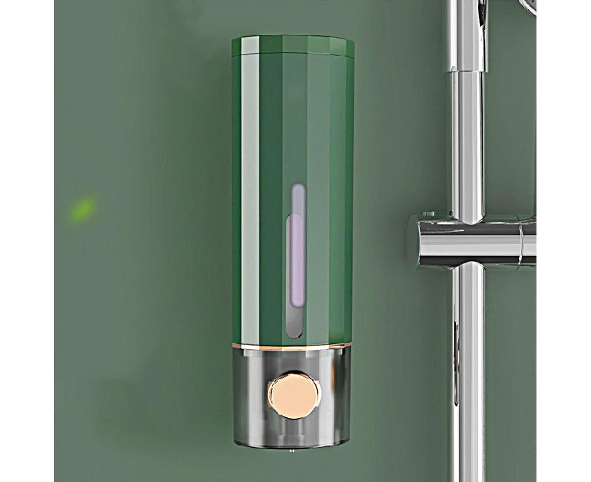 Soap Dispenser Wall Mounted Punch-free Visible Window Press Type Large Capacity Shampoo Conditioner Shower V1263-JX-2663