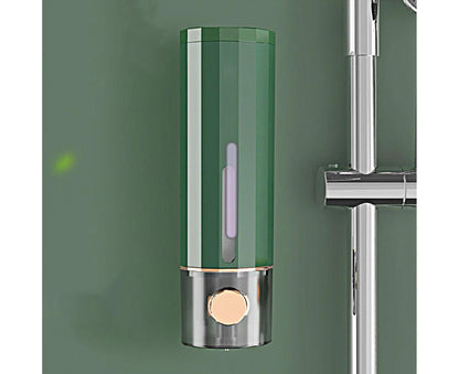 Soap Dispenser Wall Mounted Punch-free Visible Window Press Type Large Capacity Shampoo Conditioner Shower V1263-JX-2663