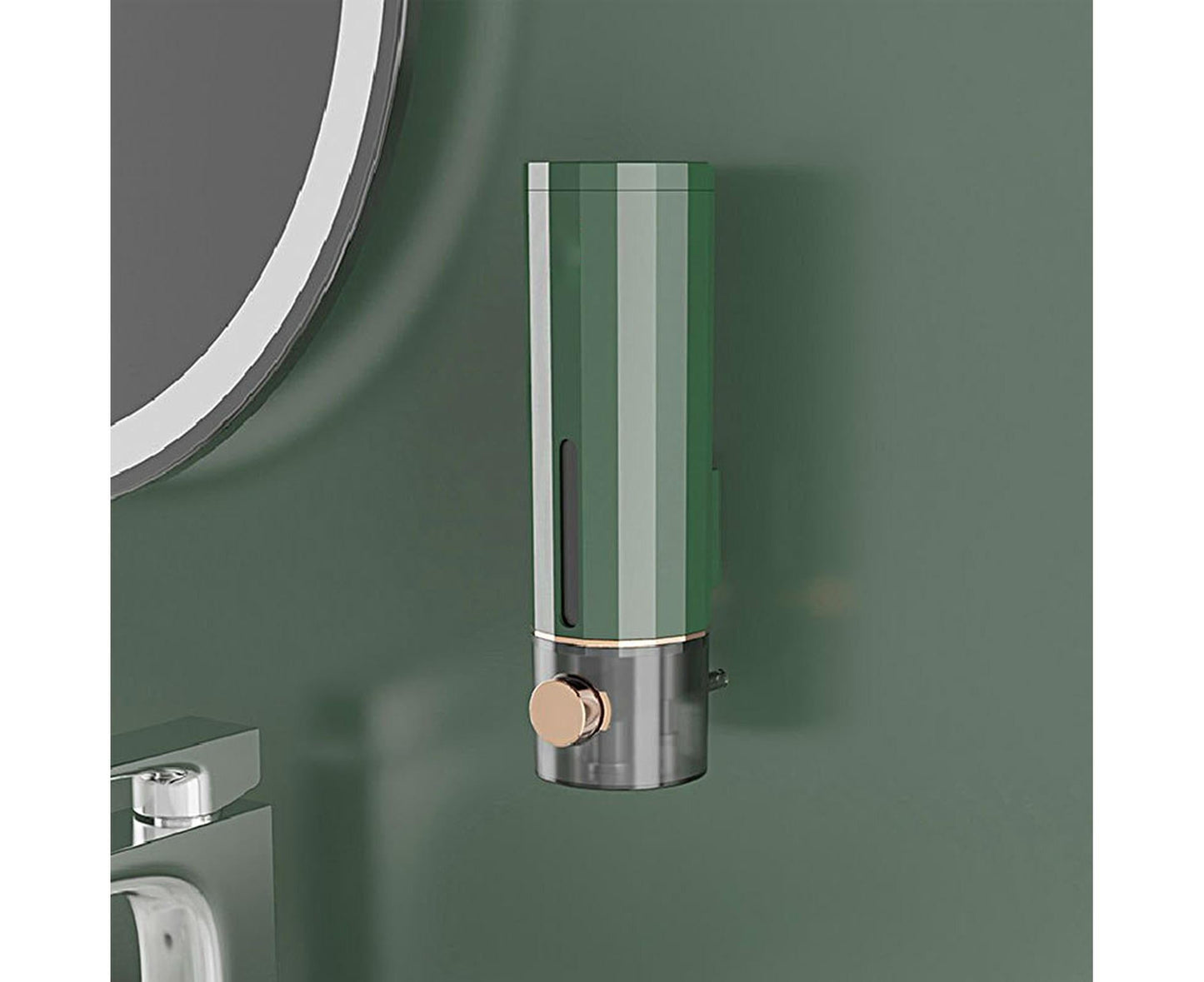 Soap Dispenser Wall Mounted Punch-free Visible Window Press Type Large Capacity Shampoo Conditioner Shower V1263-JX-2663