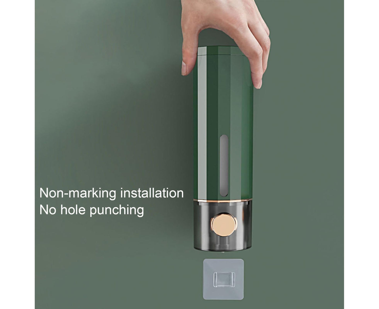 Soap Dispenser Wall Mounted Punch-free Visible Window Press Type Large Capacity Shampoo Conditioner Shower V1263-JX-2663