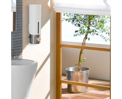 Soap Dispenser Wall Mounted Punch-free Visible Window Press Type Large Capacity Shampoo Conditioner Shower V1263-JX-2664