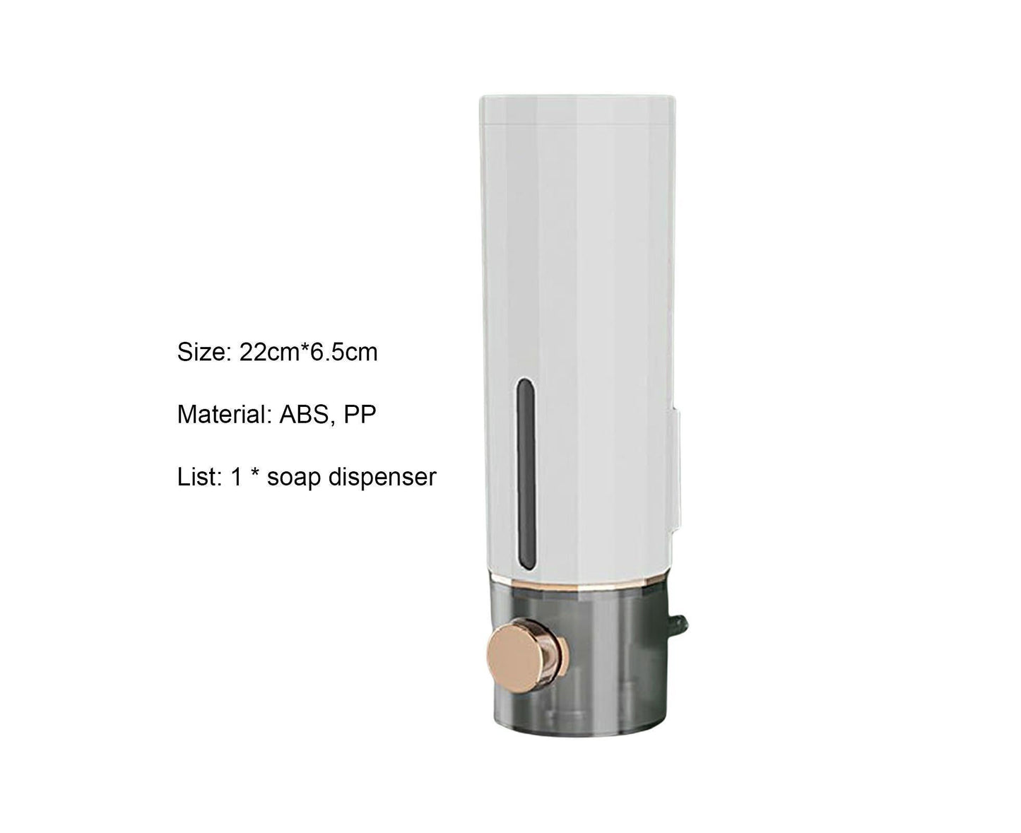 Soap Dispenser Wall Mounted Punch-free Visible Window Press Type Large Capacity Shampoo Conditioner Shower V1263-JX-2664