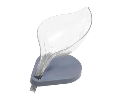 Soap Holder Drainage Design Leaf Shape Solid Color Punch-free Great Stickiness Storage Soaps Sturdy Structure V1263-JX-2667