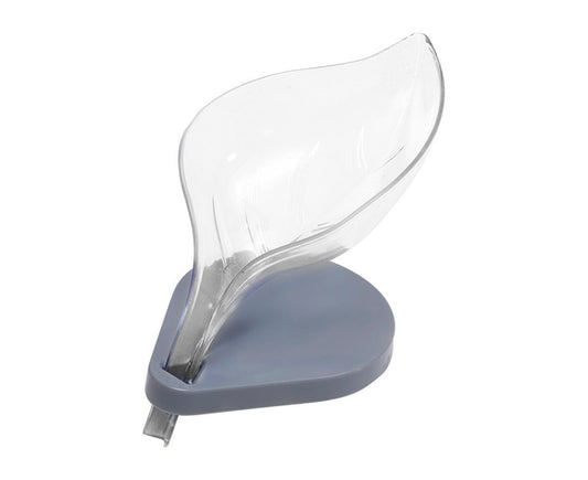 Soap Holder Drainage Design Leaf Shape Solid Color Punch-free Great Stickiness Storage Soaps Sturdy Structure V1263-JX-2667