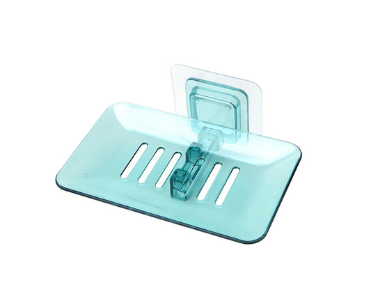 Soap Holder Easy to Install Selfdhesive PVC Bathroom Soap Holder for Home-Green V1263-JX-2670