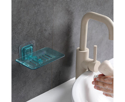 Soap Holder Easy to Install Selfdhesive PVC Bathroom Soap Holder for Home-Green V1263-JX-2670
