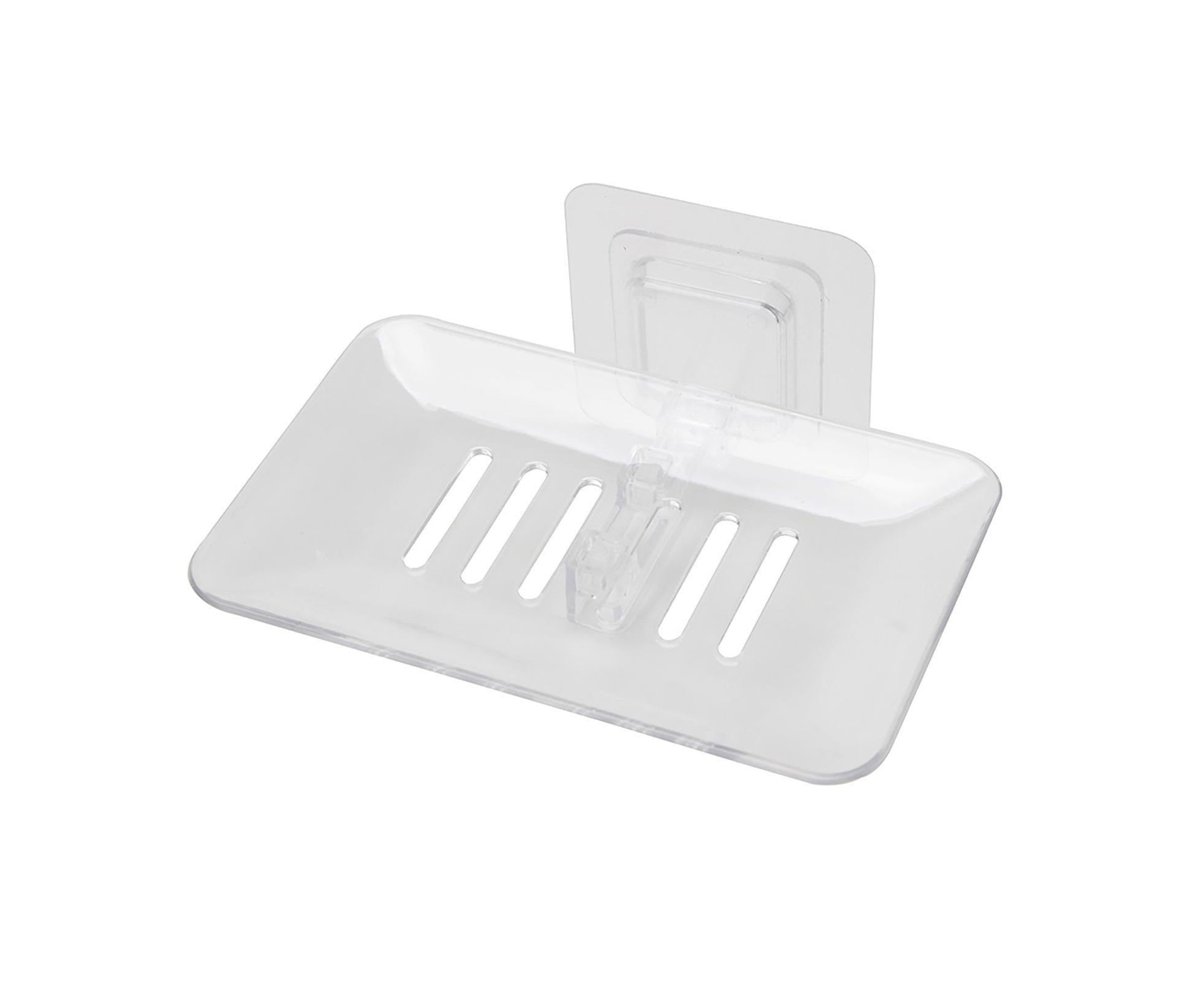 Soap Holder Easy to Install Selfdhesive PVC Bathroom Soap Holder for Home-White V1263-JX-2671