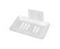 Soap Holder Easy to Install Selfdhesive PVC Bathroom Soap Holder for Home-White V1263-JX-2671