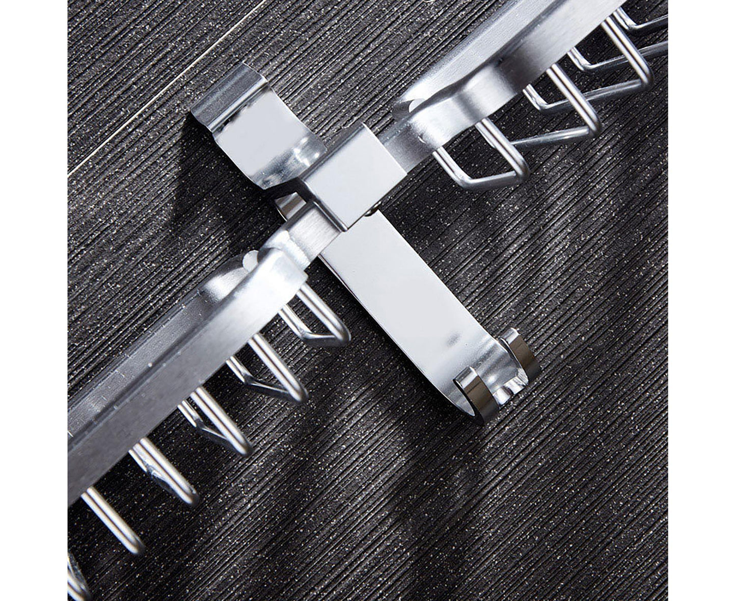 Soap Holder Easy-Installation Hollow Design Square-Shaped Punch-free Soap Drain Box for Home-Silver V1263-JX-2672