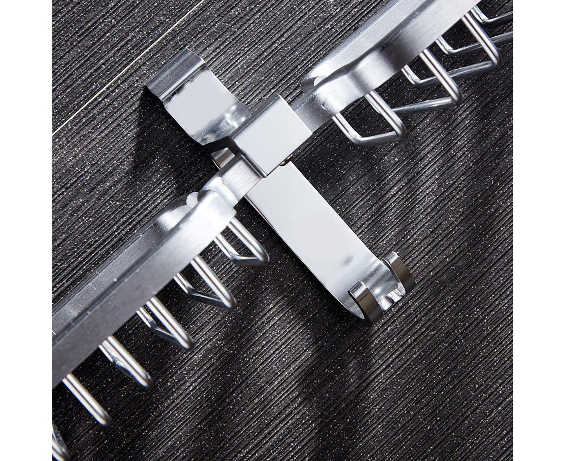 Soap Holder Easy-Installation Hollow Design Square-Shaped Punch-free Soap Drain Box for Home-Silver V1263-JX-2672