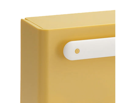 Waterproof Soap Box Detachable HIPS Wall Mountable Soap Draining Rack for Daily Use-Yellow V1263-JX-2680