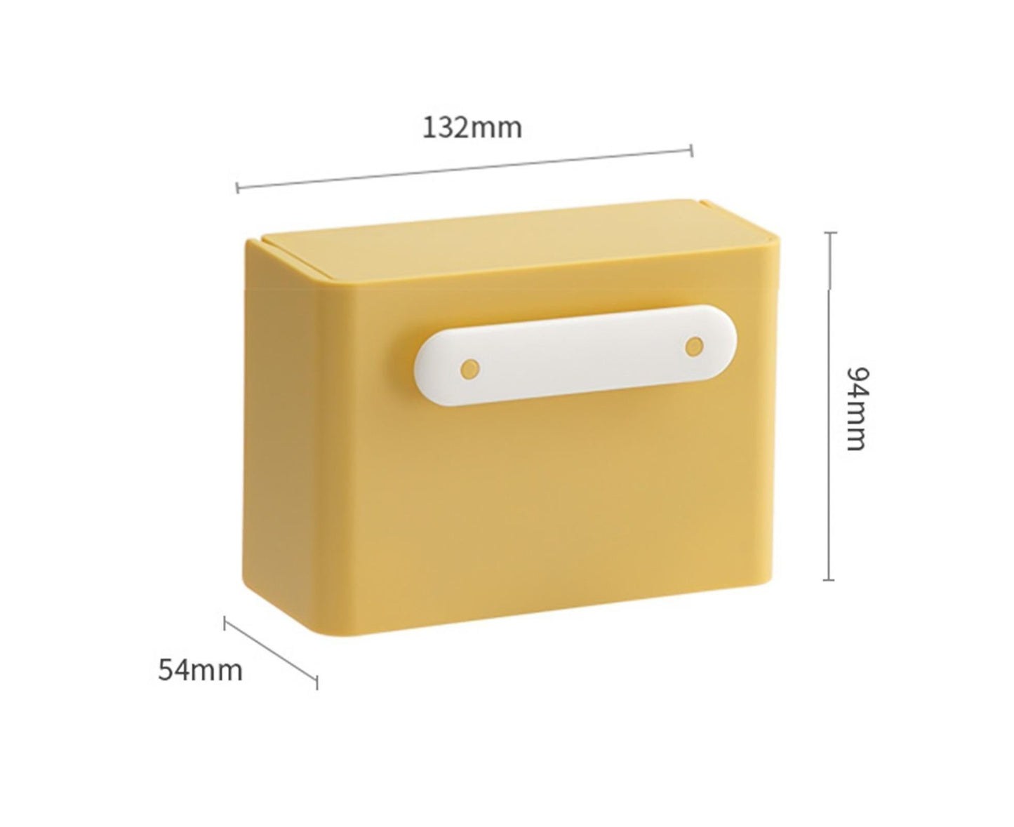 Waterproof Soap Box Detachable HIPS Wall Mountable Soap Draining Rack for Daily Use-Yellow V1263-JX-2680