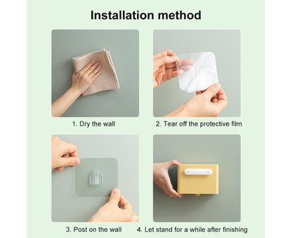 Waterproof Soap Box Detachable HIPS Wall Mountable Soap Draining Rack for Daily Use-Yellow V1263-JX-2680