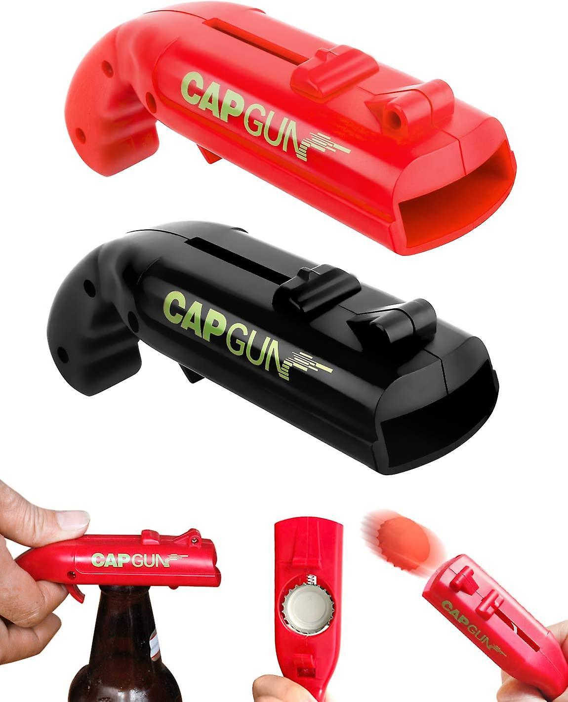 Beautiful Gift 2 Pack Beer Bottle Opener Cap Gun,Kitchen Gadgets Novelty Unique Gifts for Men V1263-JX-2686