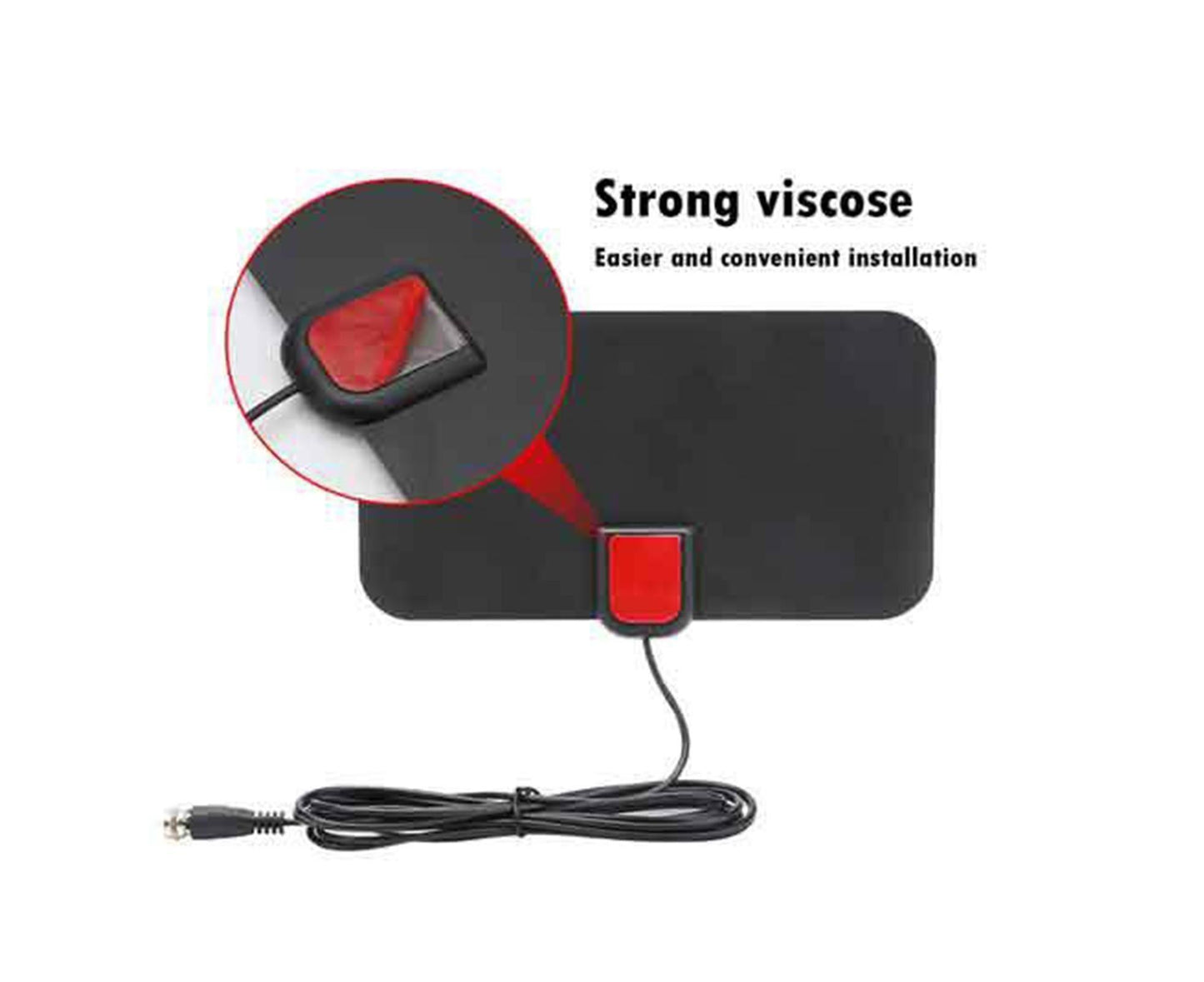 TV Antenna Mini 300 Miles Range 4K High Performing Digital Antenna for Home - Black V1263-JX-269